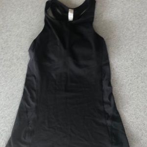 Lululemon black tank size 4, mesh back